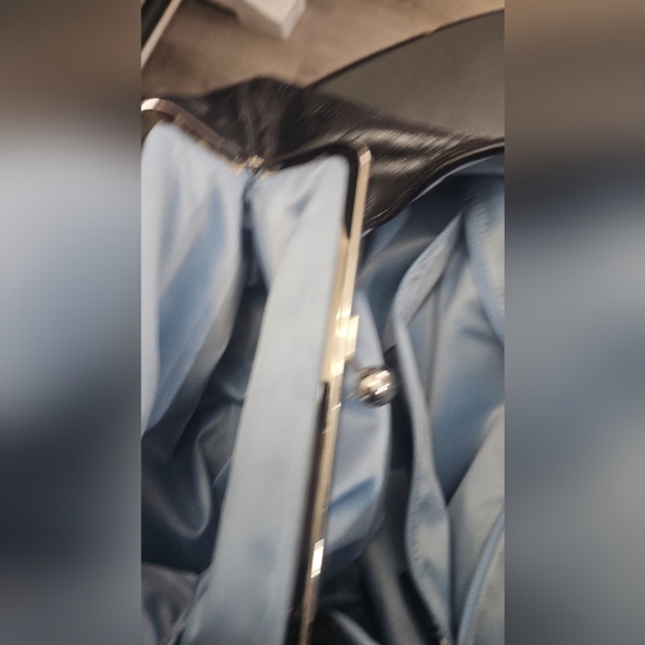 Coach Black Patent Leather Stitch Shoulder Hobo Satchel‎ Bag Purse Tote EUC - Picture 8 of 9